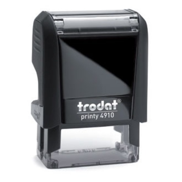 Impression: 24mm x 7mm. Recommended 1-2 lines of text. Ink pad colours are black, red, blue, green, violet, brown, turquoise or orange. Shop more Custom Self-Inking Stamps on our website. Delivery to all major cities Sydney, Melbourne, Brisbane and Perth.