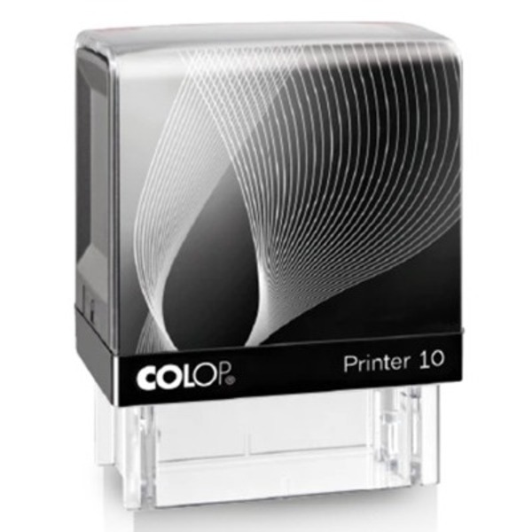 P10 Colop Custom Self-Inking Rubber Stamp. Impression 25mm x 8mm. Recommended 1-2 lines of text. Shop more self-inking stamps on our Website. Delivery to all major cities Sydney, Melbourne, Brisbane, and Perth.