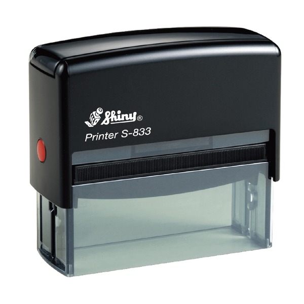 Shiny S833 custom self inking rubber stamp. Impression 80 x 23mm. Recommended 1-5 lines of text. Shop more custom stamps on our website. Delivery to all major cities Sydney, Melbourne, Brisbane, and Perth.