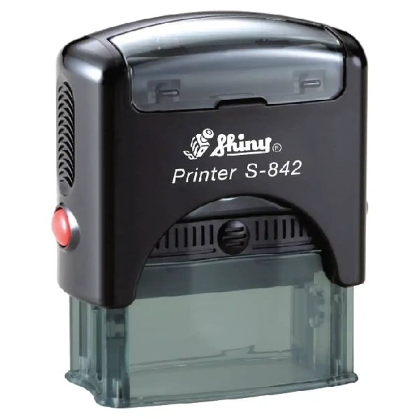 Shiny S842 Self-Inking Stamp - Impression size: 36mm x 12mm. Upto 3 lines of custom text. Shop more custom self-inking stamps on our website.  Delivery to all major cities Sydney, Melbourne, Brisbane, and Perth.