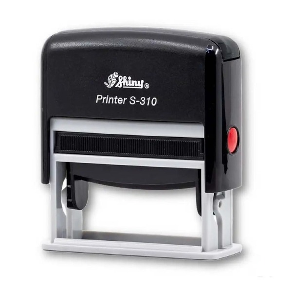 Shiny S310 custom self inking rubber stamp. Impression 52 x 11mm. Recommended 1-2 lines of text. Shop more custom rubber stamps on our website.